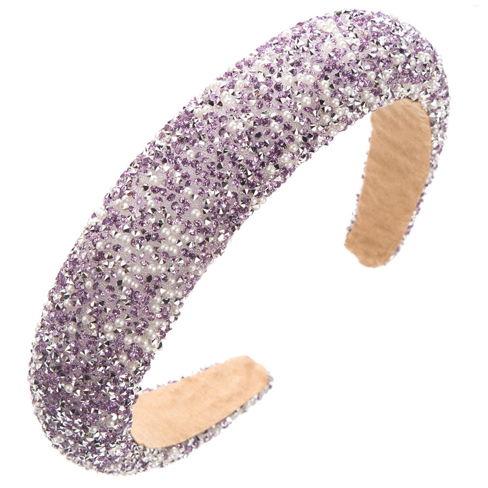 Full Diamond Pearl Headband