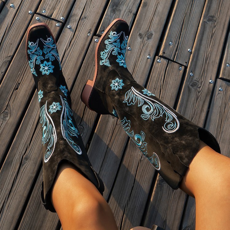 Cow boy Knee Boots