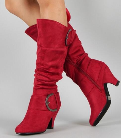 Fashion Brushed Velvet Boots