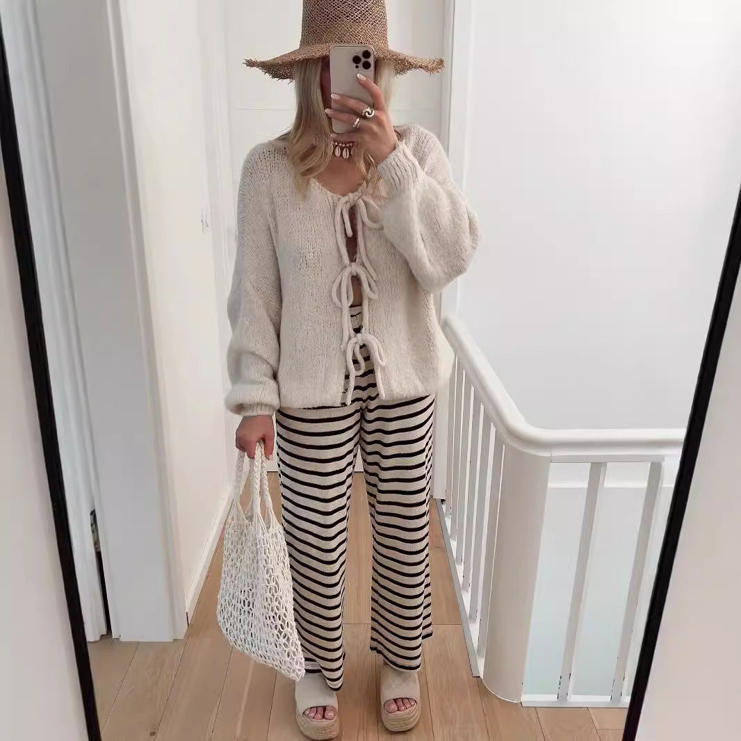 Lace-up Sweater