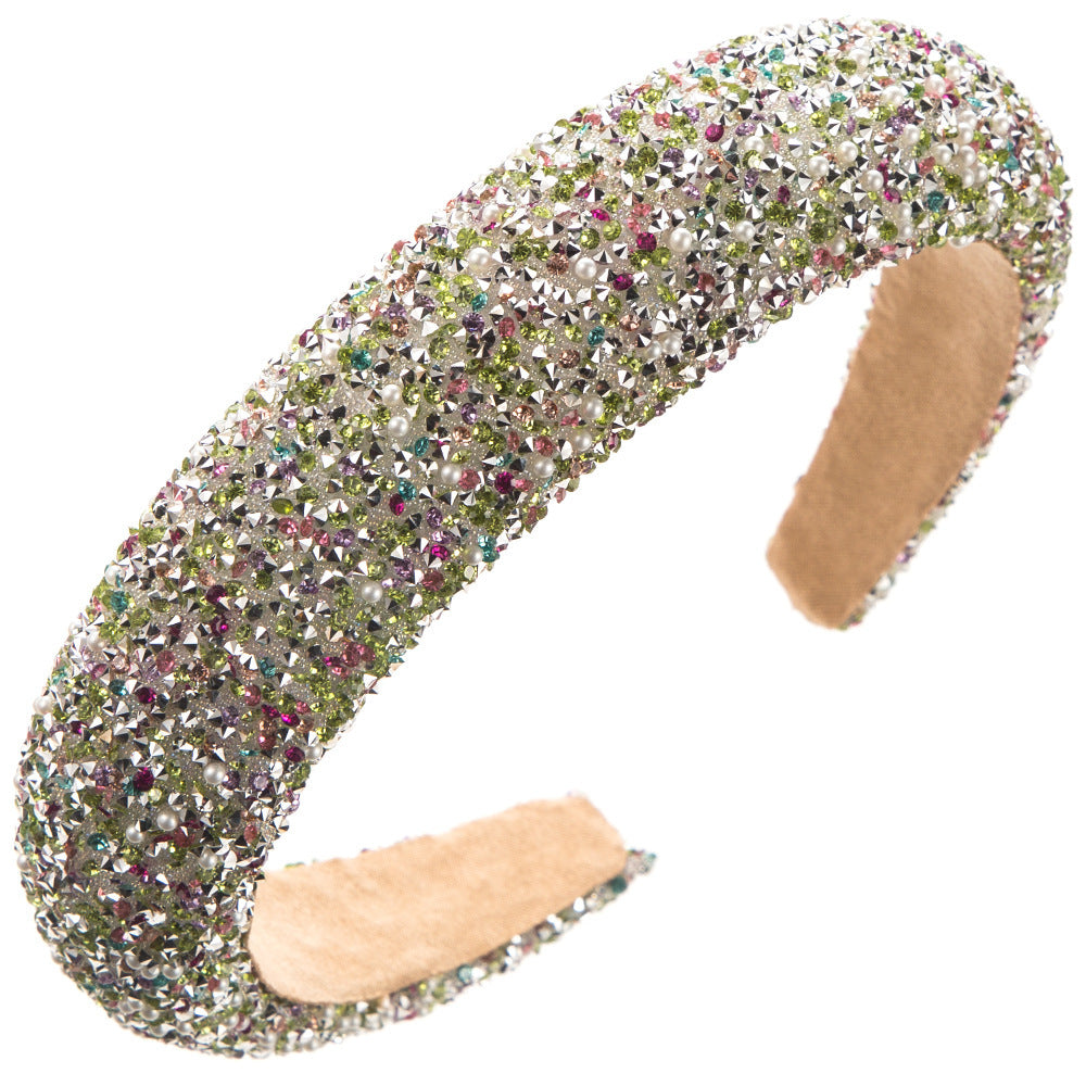 Full Diamond Pearl Headband