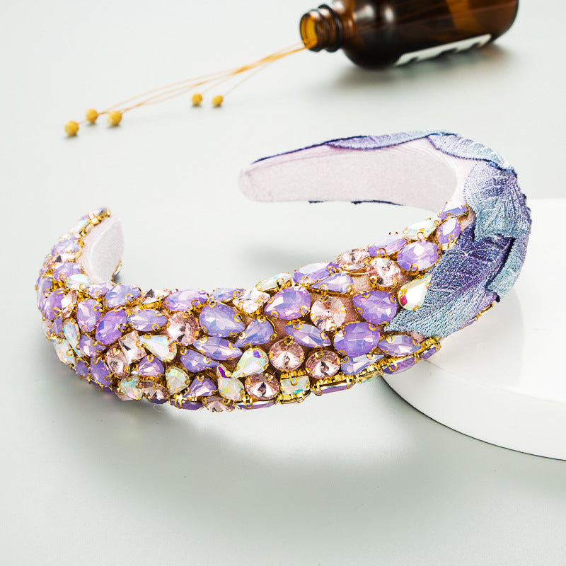 Rhinestones & Leaf Headband