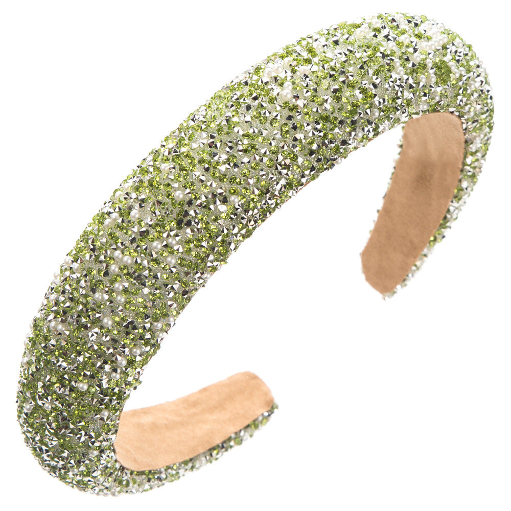 Full Diamond Pearl Headband
