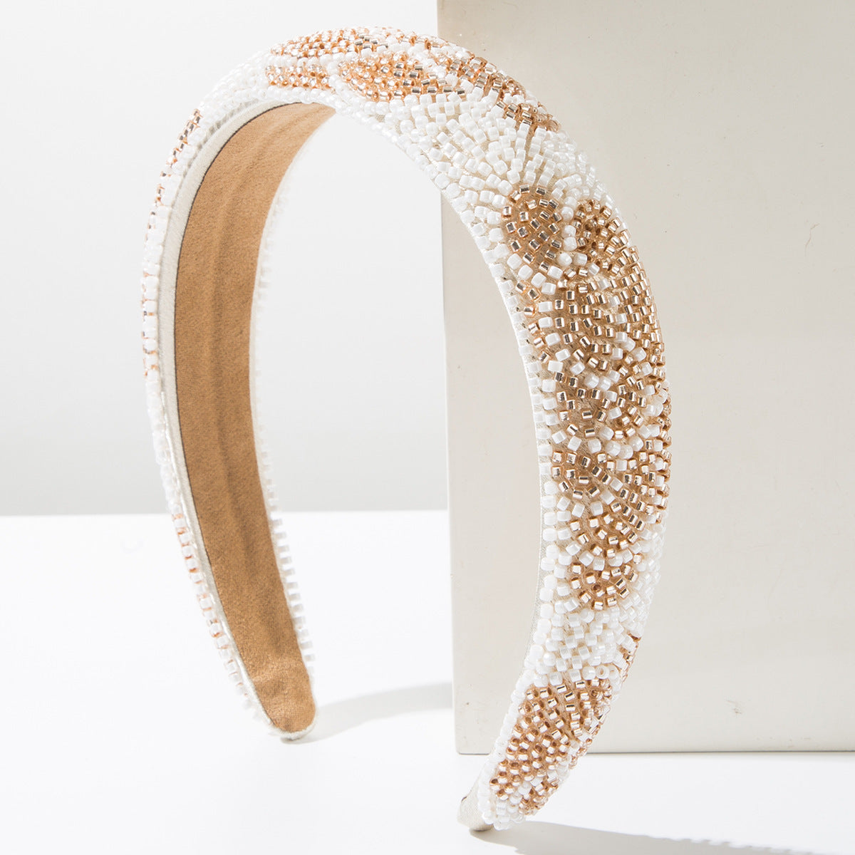 Rice Bead Flower Hairband