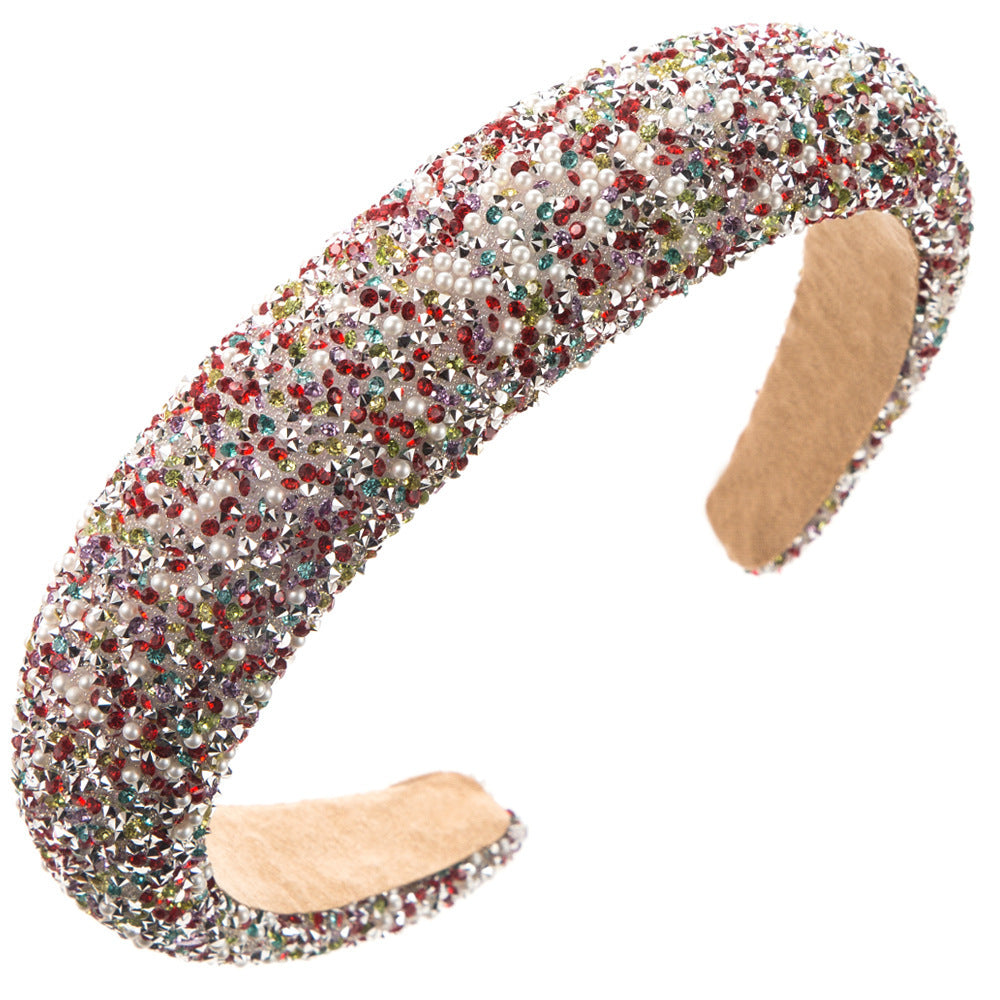 Full Diamond Pearl Headband