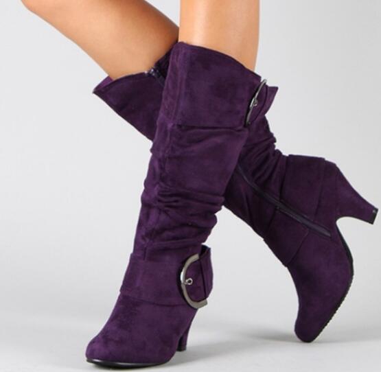 Fashion Brushed Velvet Boots