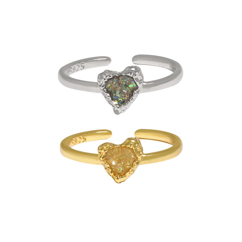 Texture Heart Ring