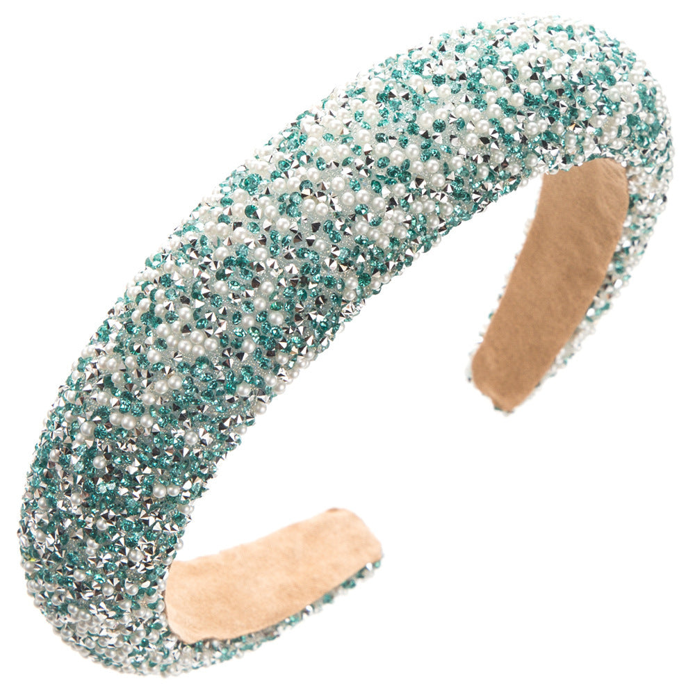 Full Diamond Pearl Headband