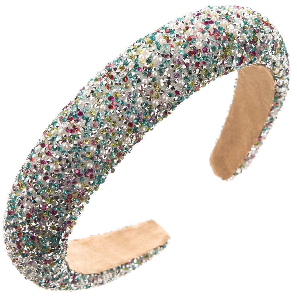 Full Diamond Pearl Headband