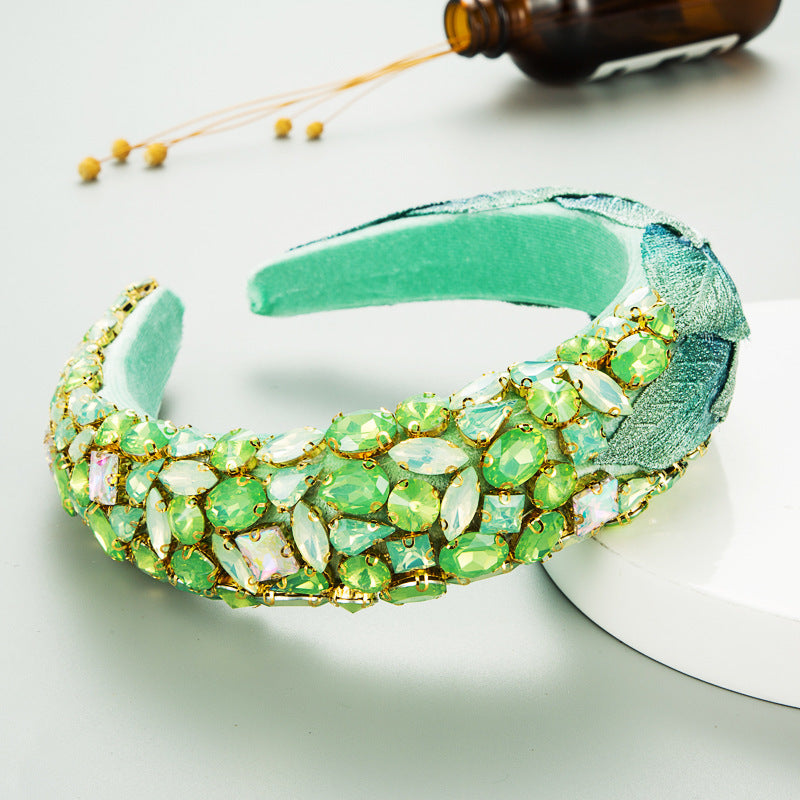 Rhinestones & Leaf Headband