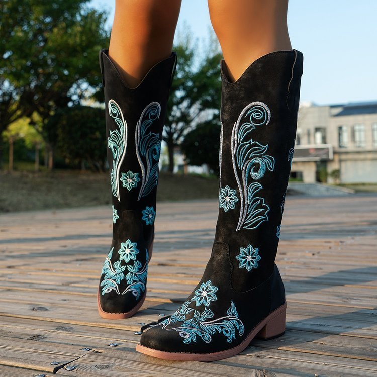 Cow boy Knee Boots