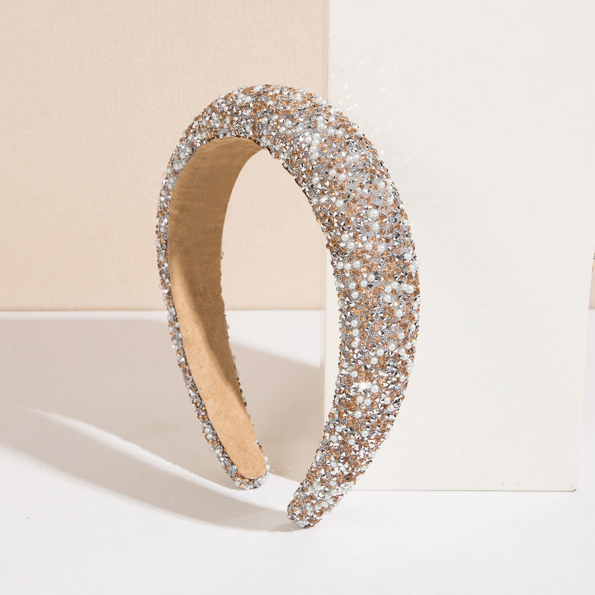 Full Diamond Pearl Headband