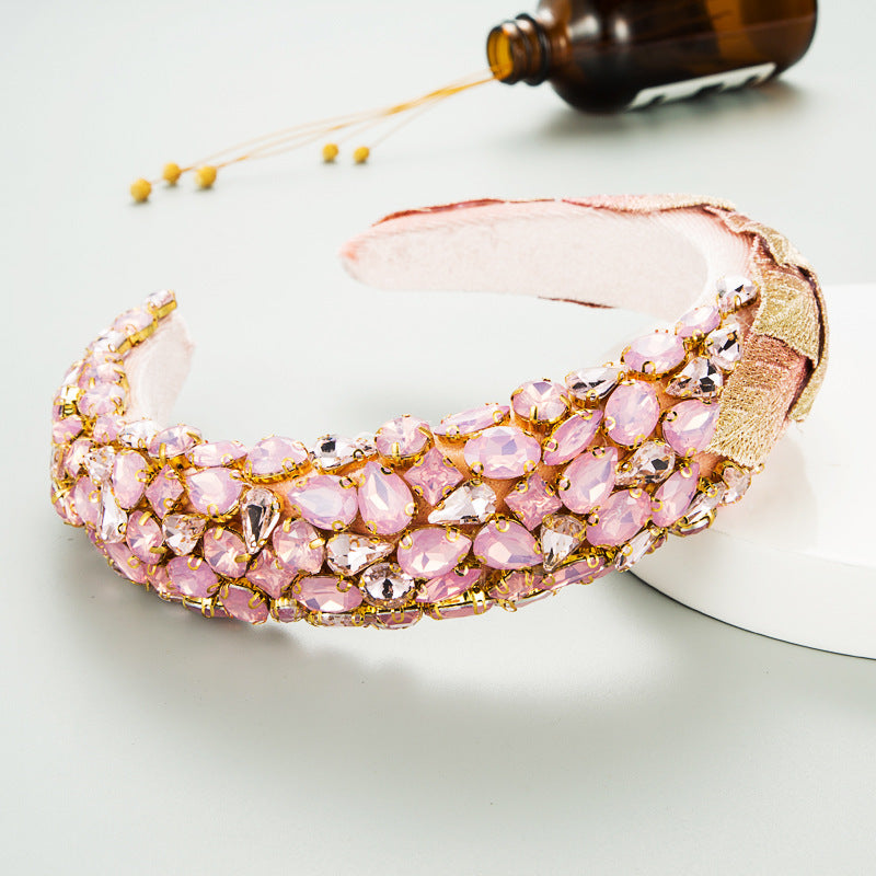 Rhinestones & Leaf Headband