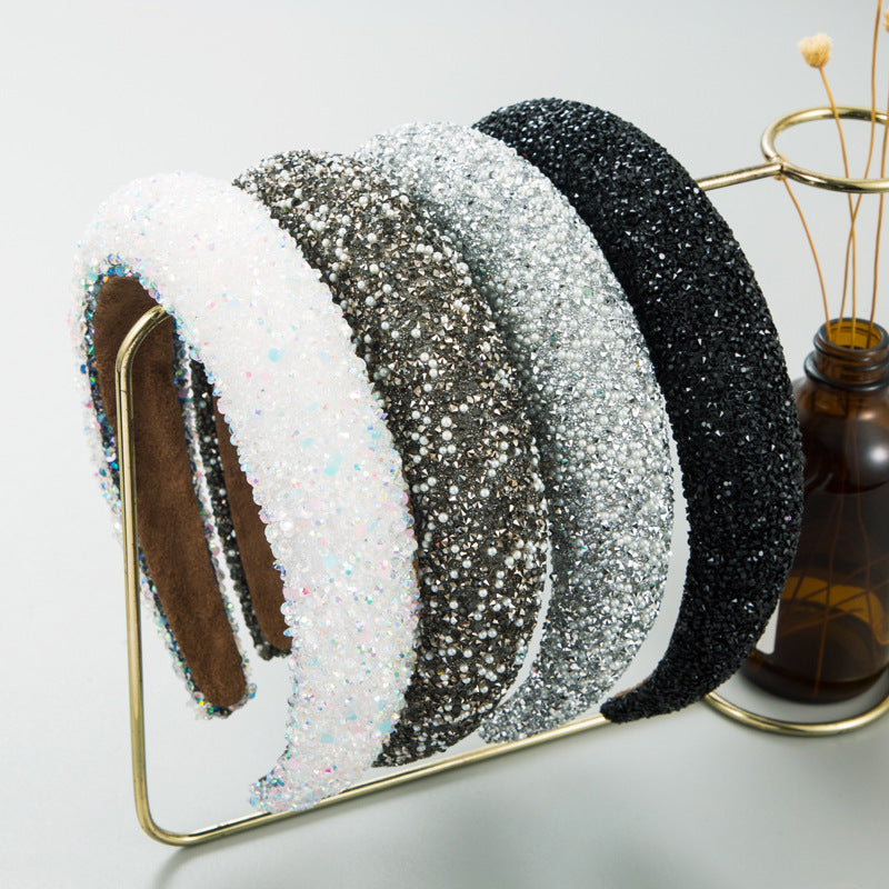 Full Diamond Pearl Headband