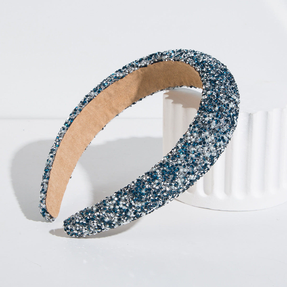 Full Diamond Pearl Headband