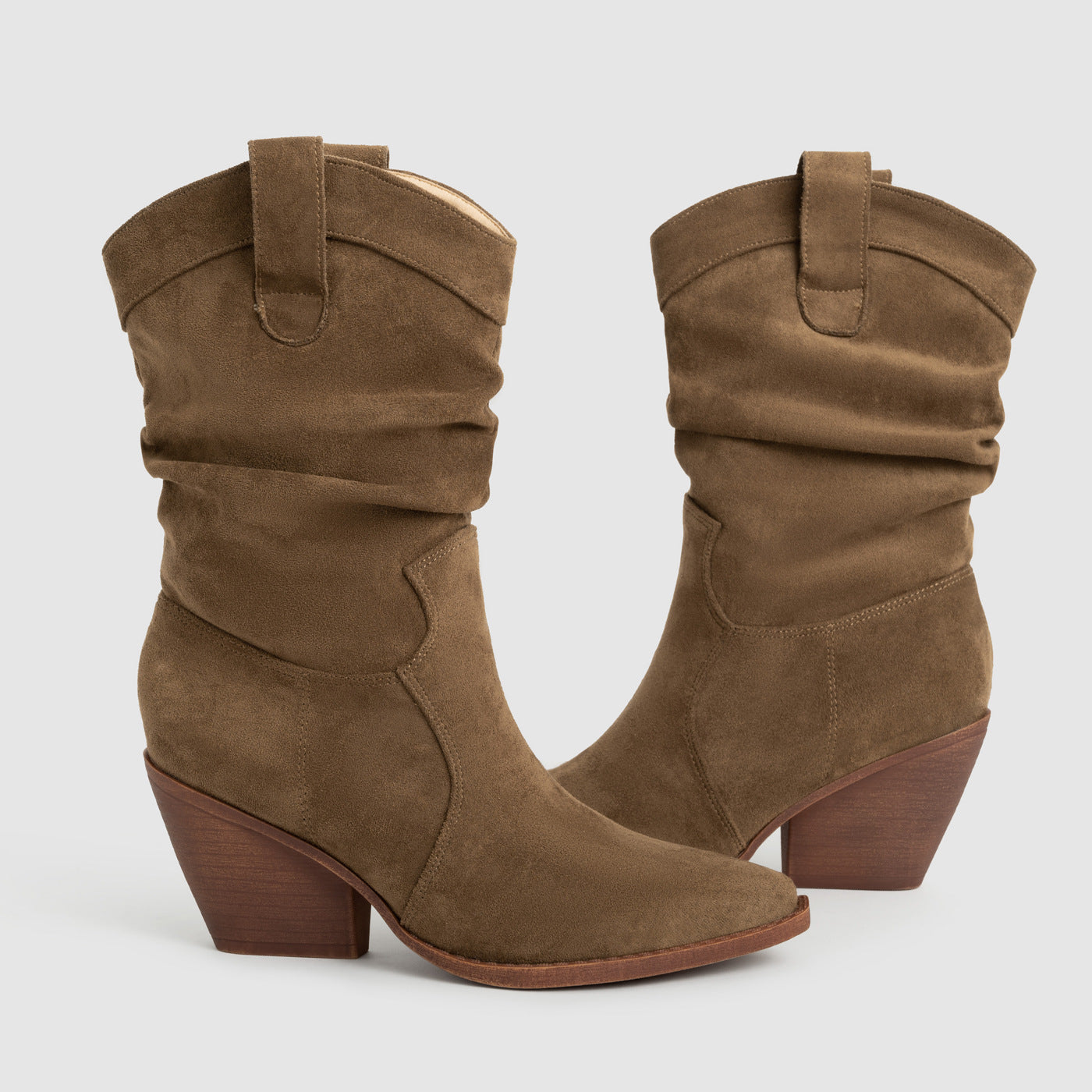Thick Heel Brown High Heels