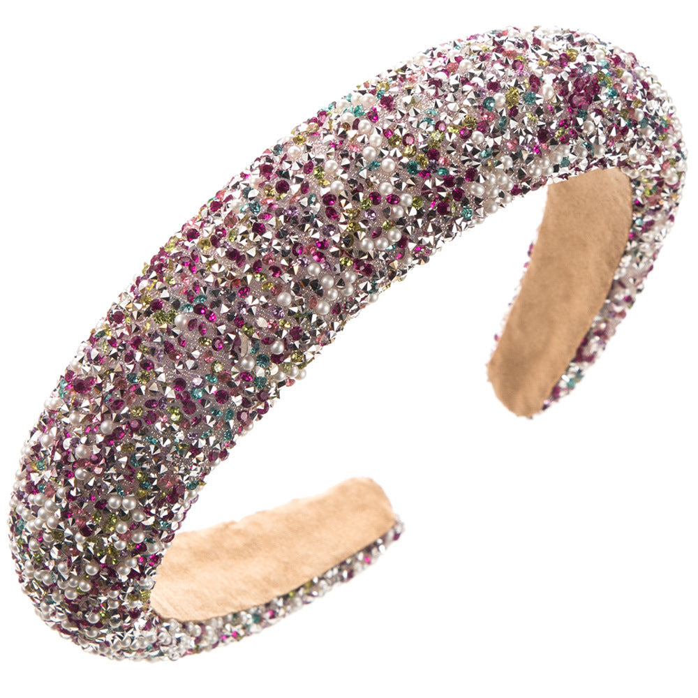 Full Diamond Pearl Headband