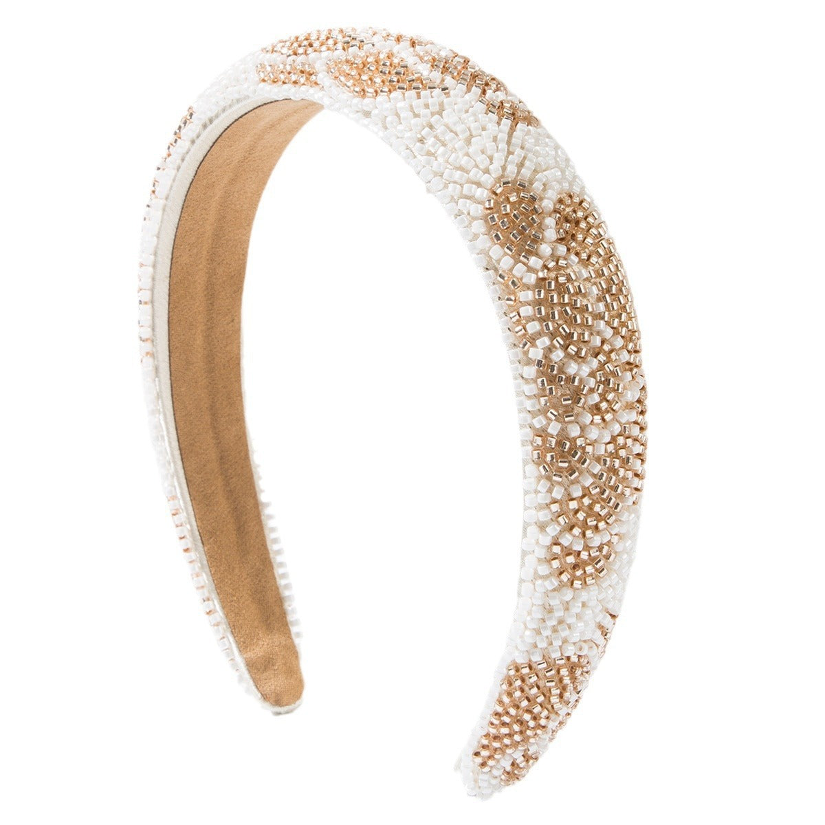 Rice Bead Flower Hairband