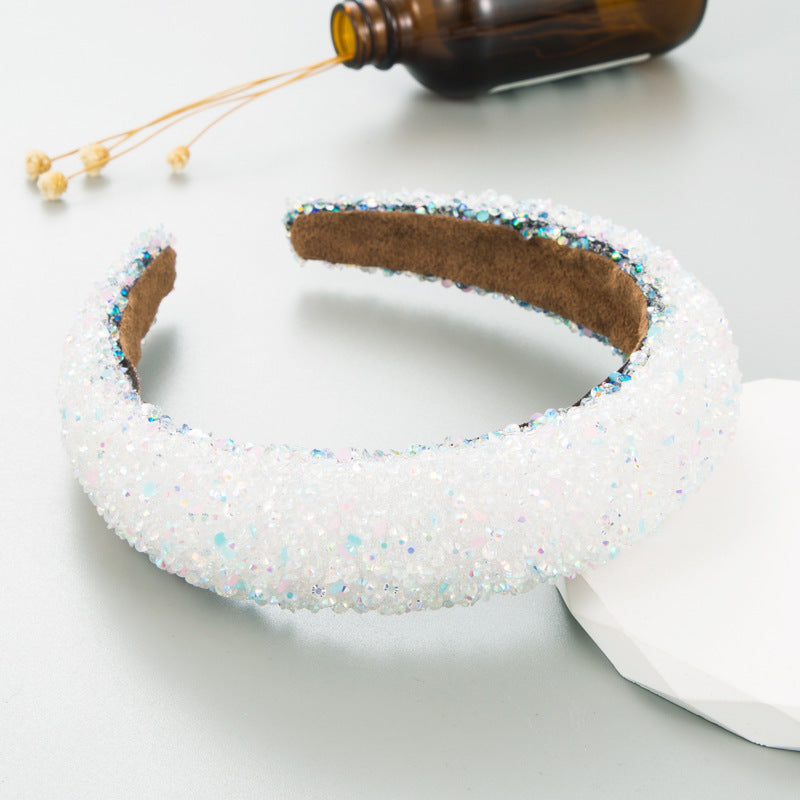 Full Diamond Pearl Headband