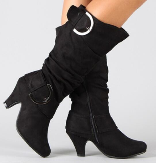 Fashion Brushed Velvet Boots