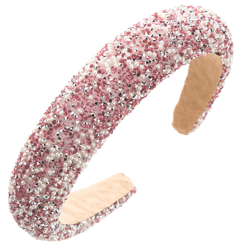 Full Diamond Pearl Headband