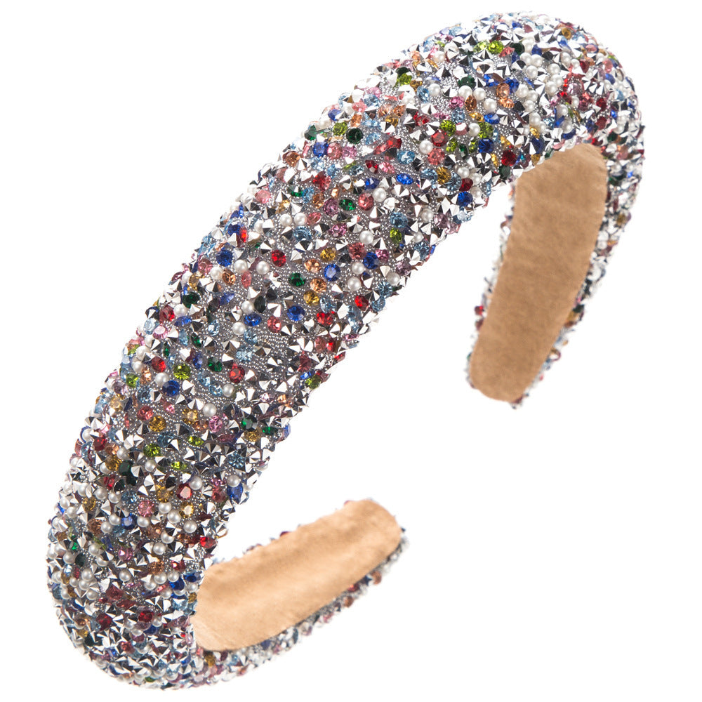 Full Diamond Pearl Headband