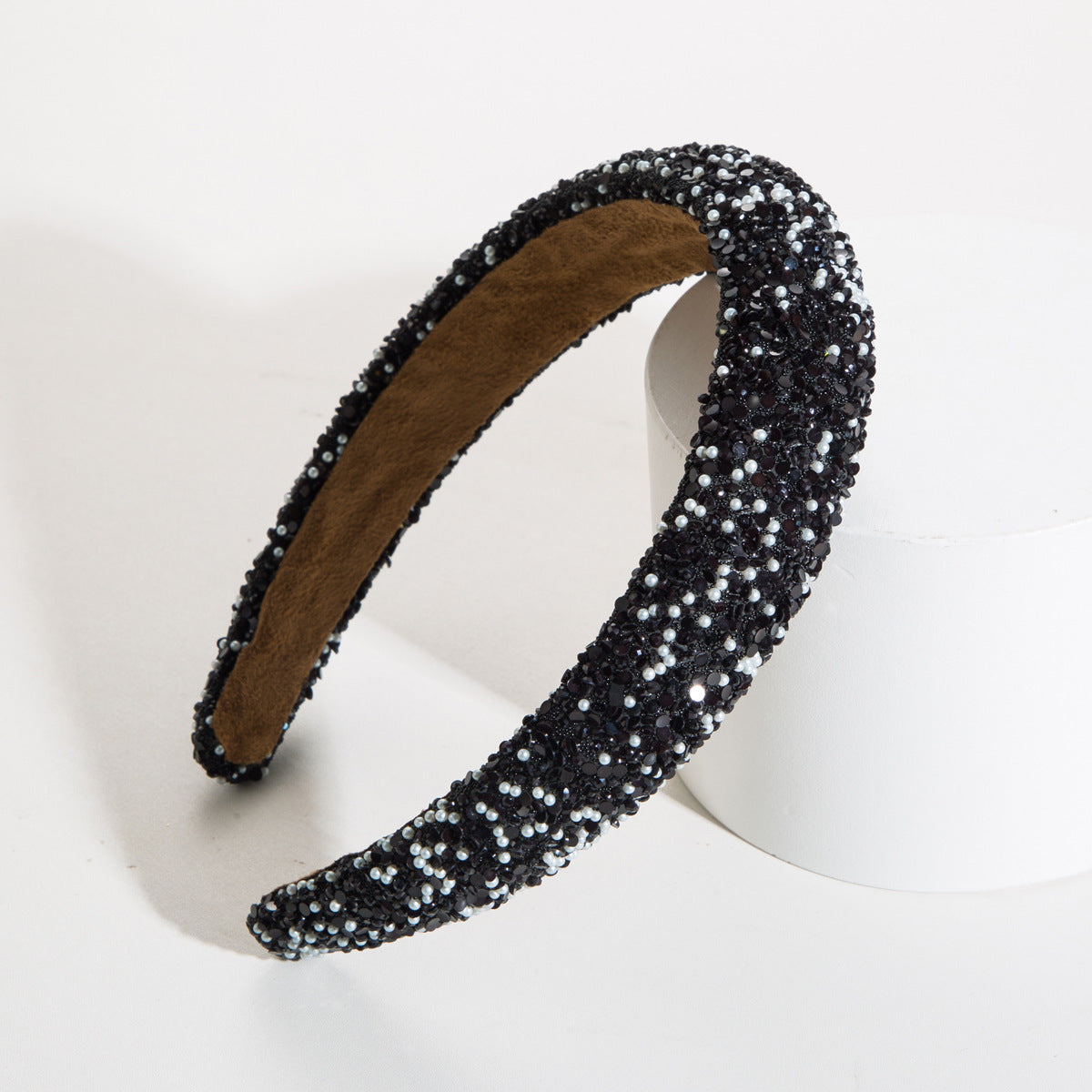 Full Diamond Pearl Headband