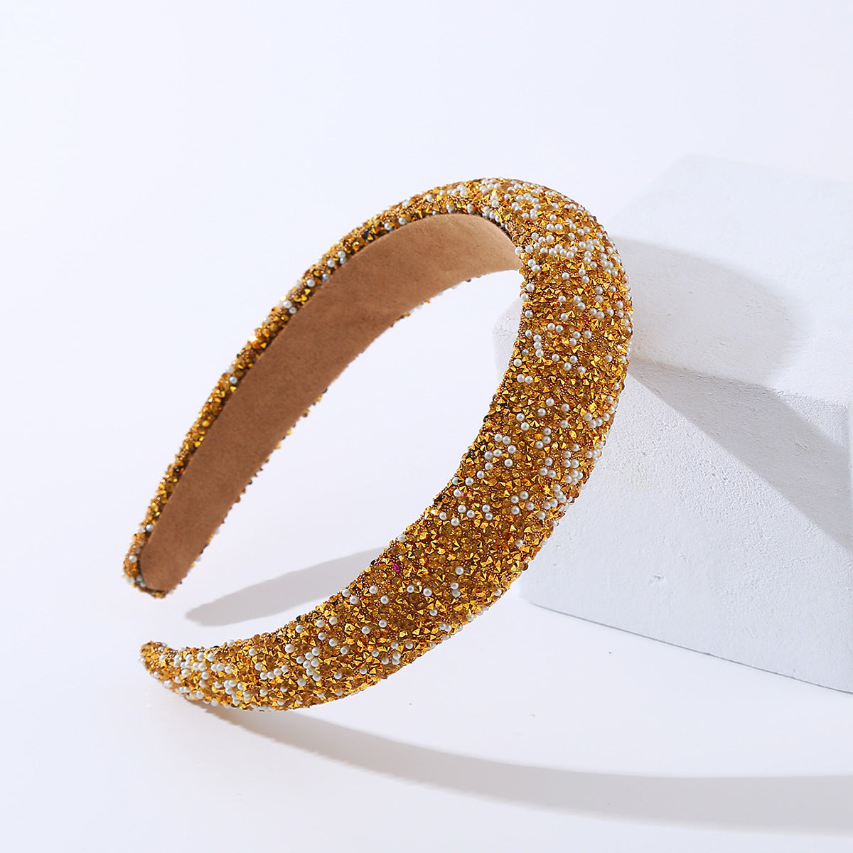 Full Diamond Pearl Headband
