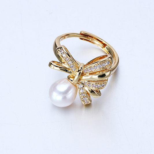 Bow with Pearl Ring