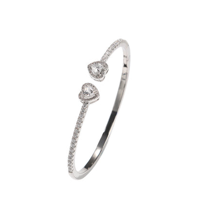 Diamond Heart Bangle