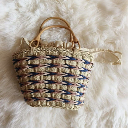 Bamboo Rattan Handle Handbag