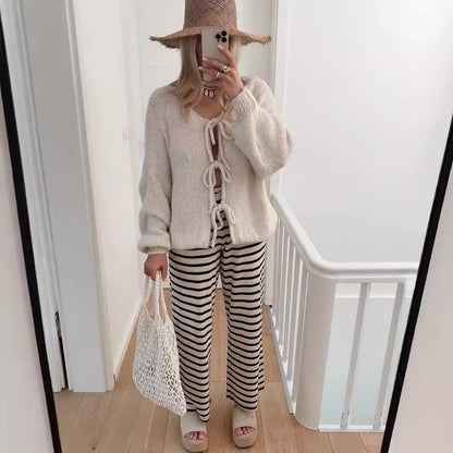 Lace-up Sweater