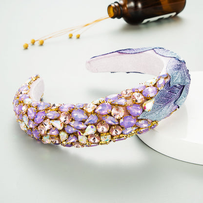 Rhinestones & Leaf Headband