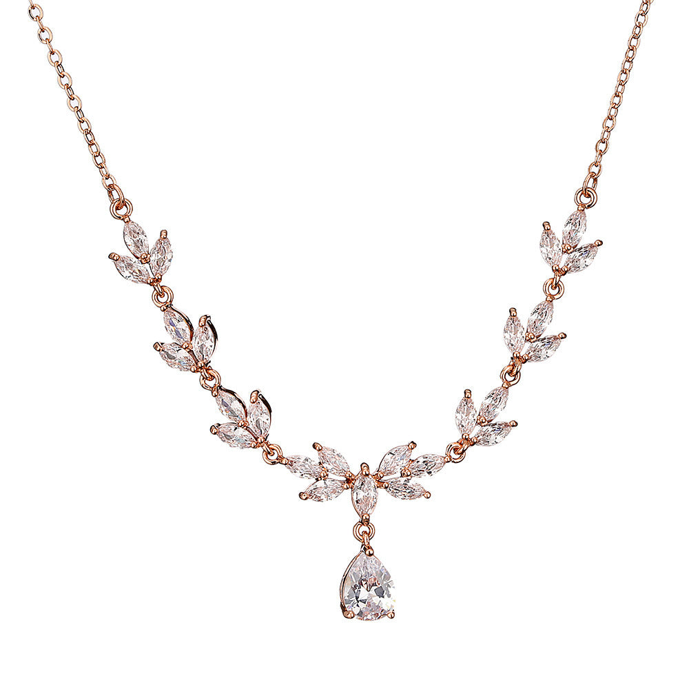 Elegant Diamond Necklace and Earrings