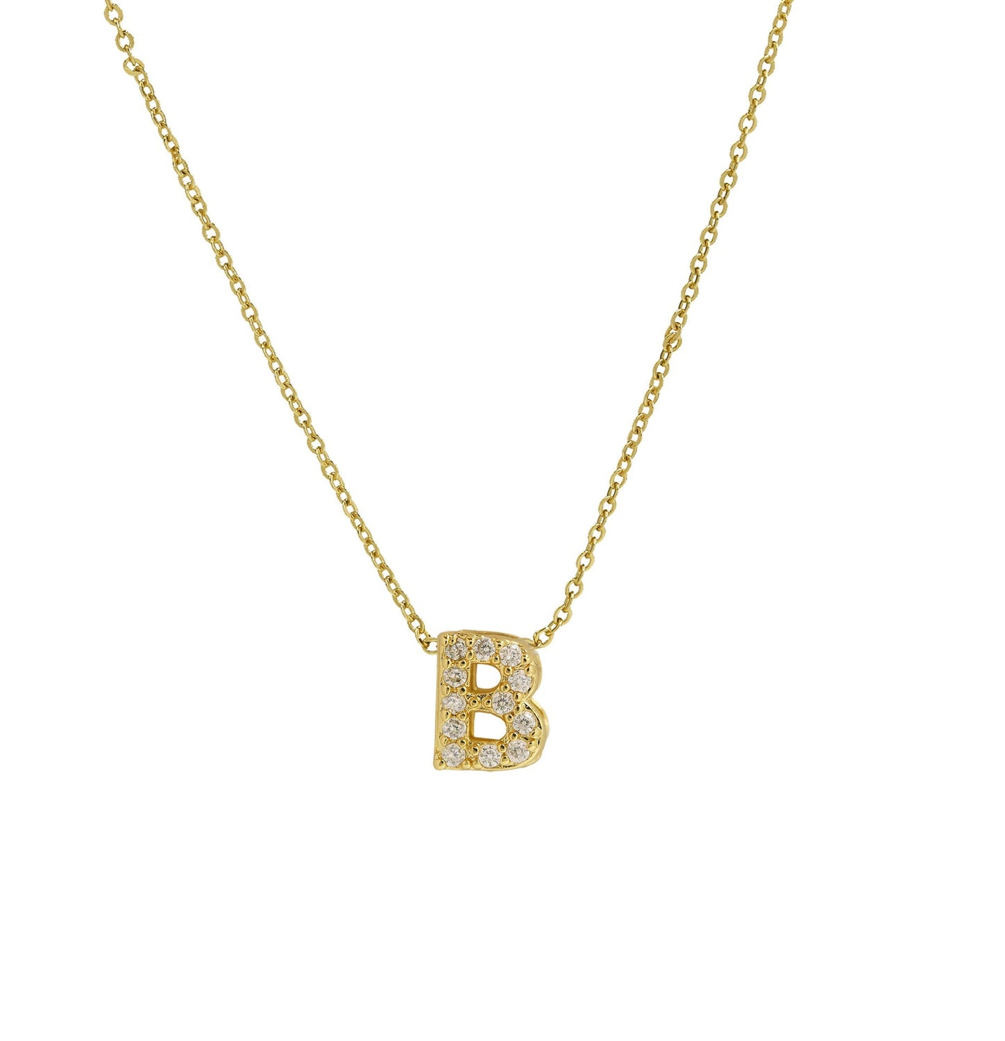 Diamond Letter Necklace