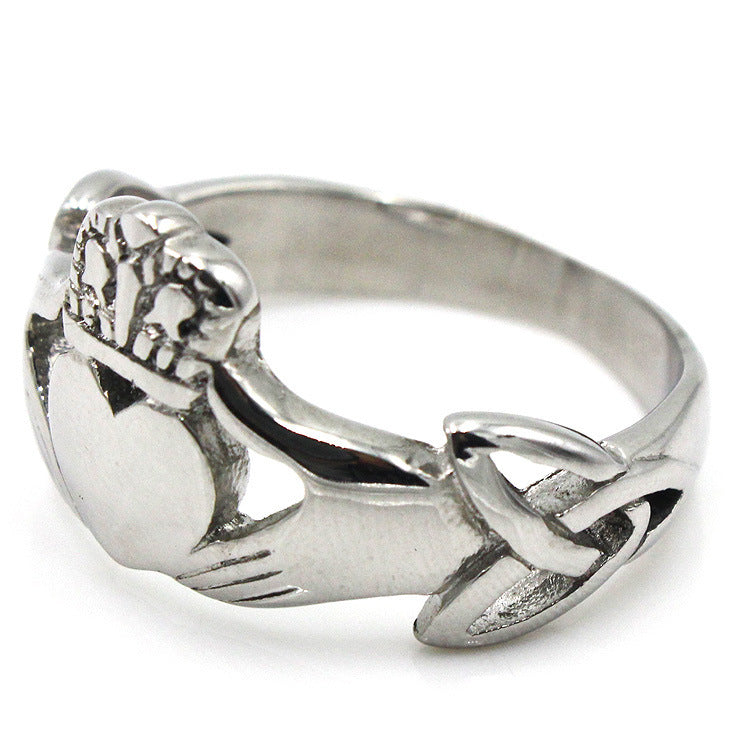 Holding Crown Heart Ring