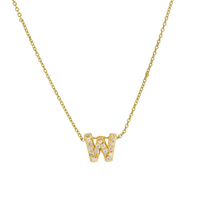 Diamond Letter Necklace