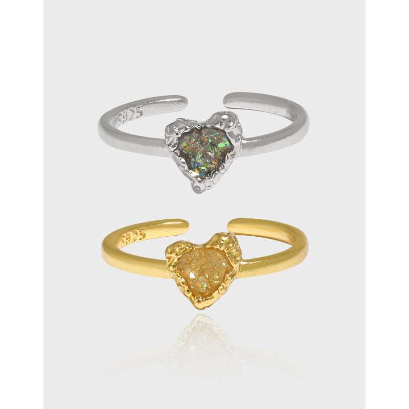 Texture Heart Ring
