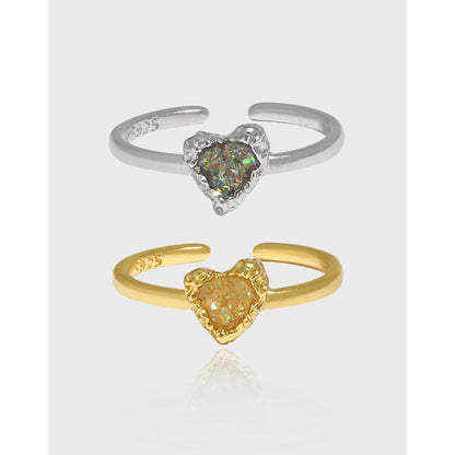 Texture Heart Ring