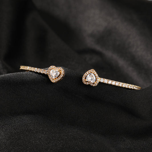 Diamond Heart Bangle