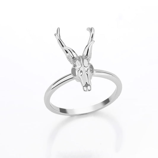 Antelope Skull Ring