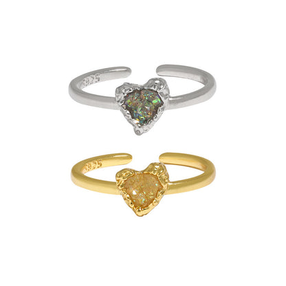 Texture Heart Ring