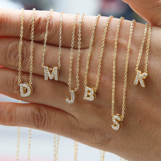 Diamond Letter Necklace