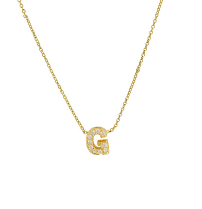 Diamond Letter Necklace