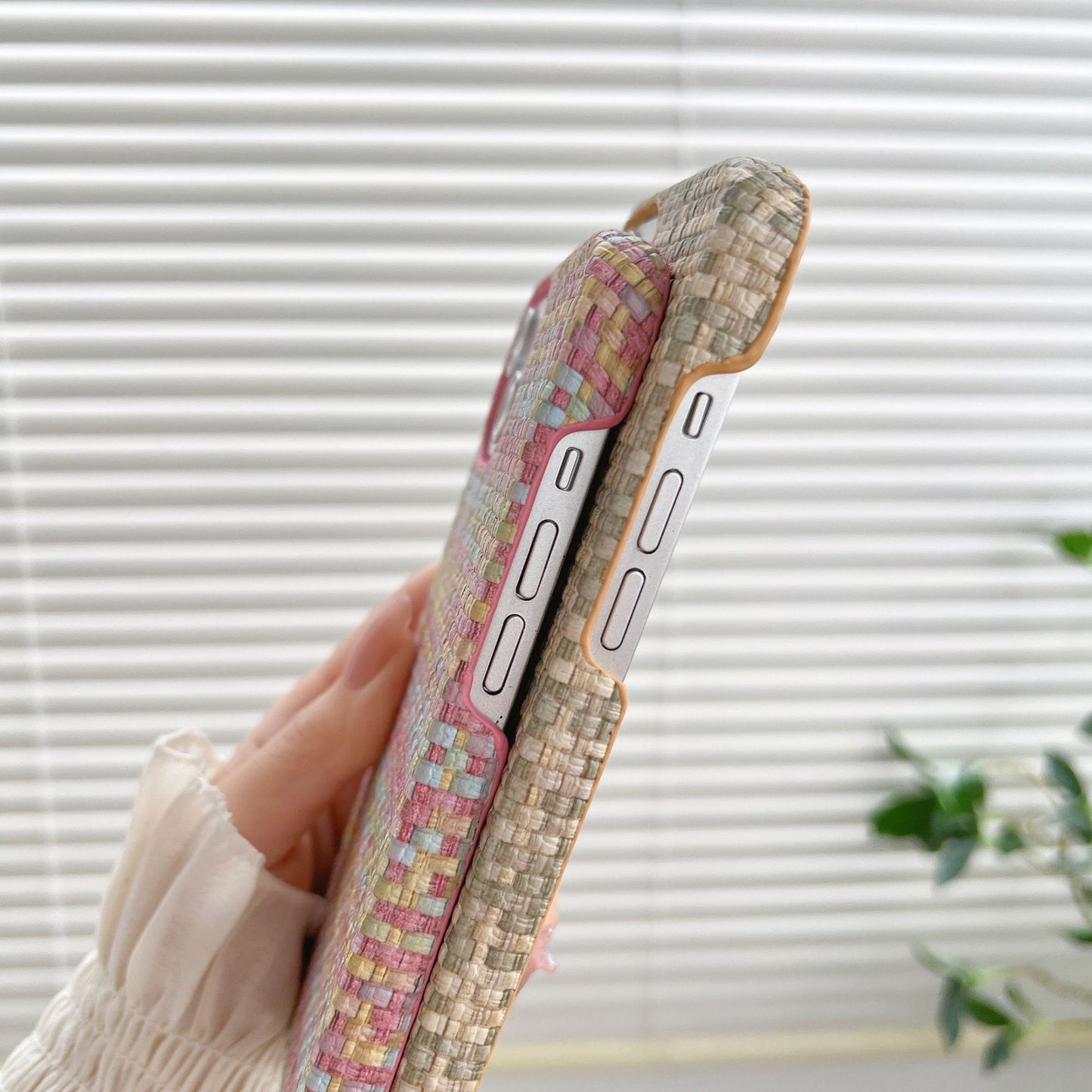 Woven Plaid Mobile Case