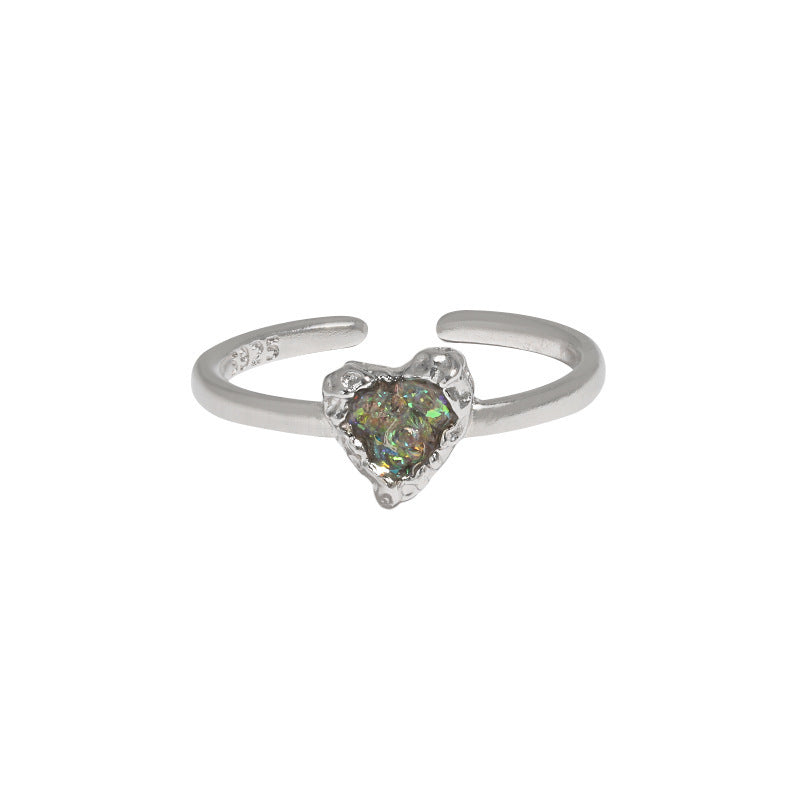 Texture Heart Ring