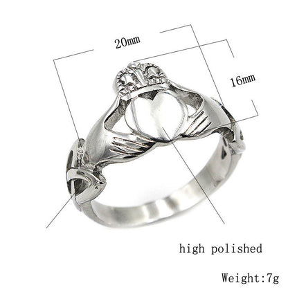 Holding Crown Heart Ring