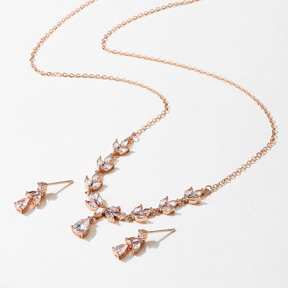 Elegant Diamond Necklace and Earrings