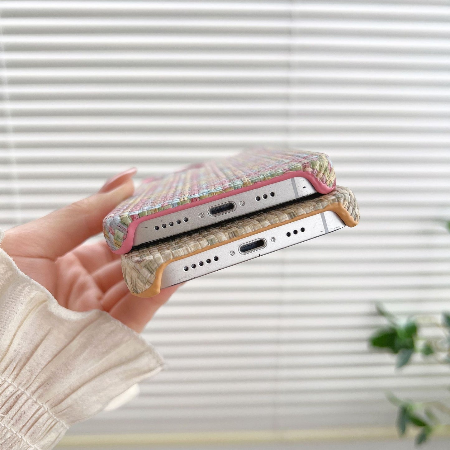 Woven Plaid Mobile Case