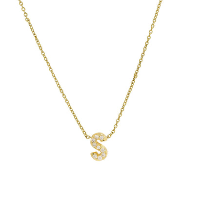 Diamond Letter Necklace